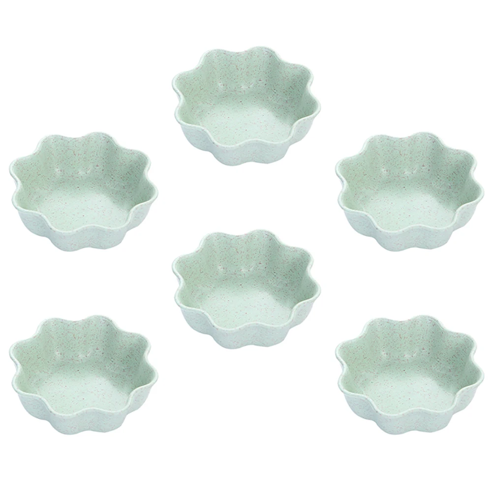 

6pcs Sauce Seasoning Plates Snack Dishes Flower Shape Material Home Restaurants Food Shops Camping Kitchen Supplies