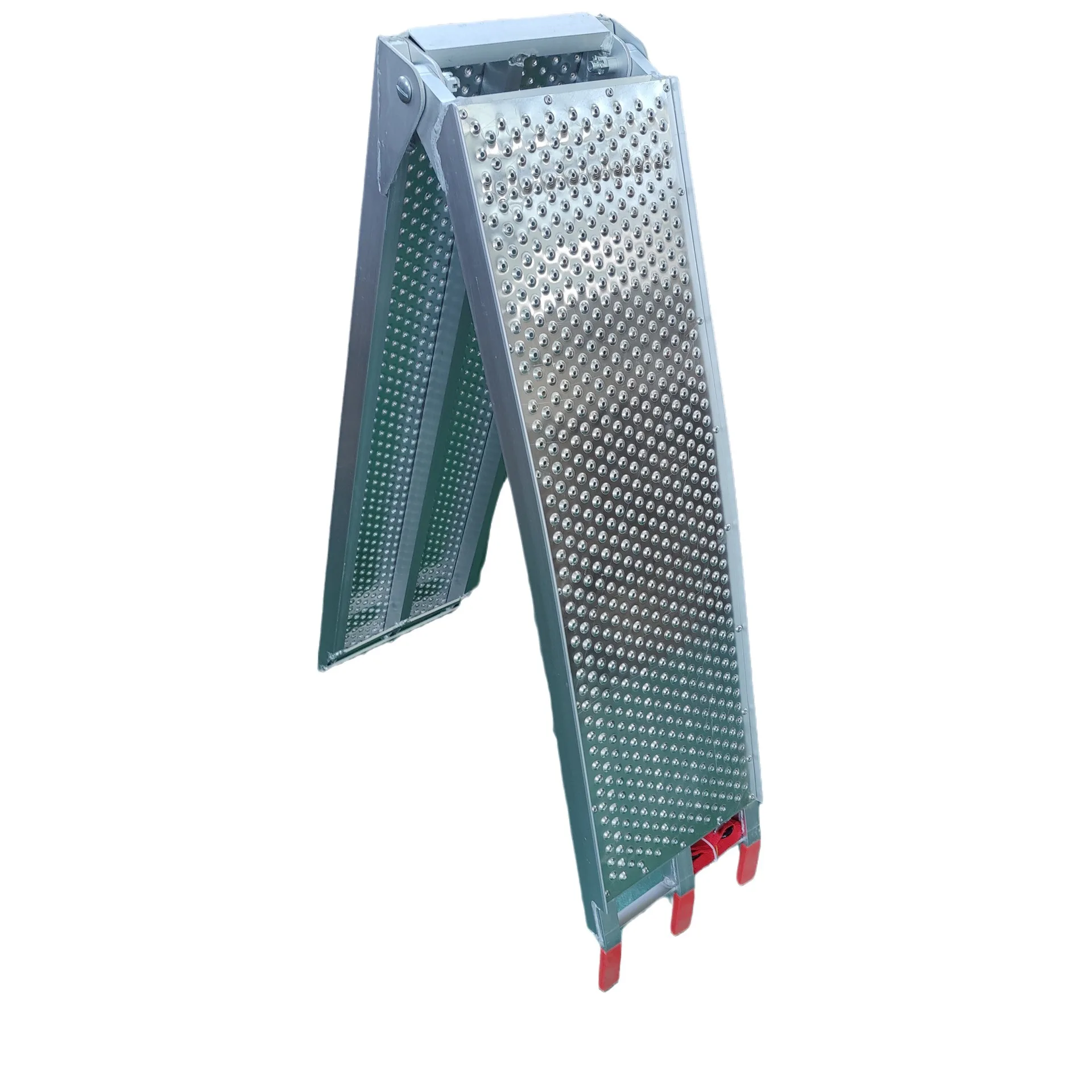 منحدر ألومنيوم خالٍ من العوائق، سلم قابل للطي من سبائك الألومنيوم مضاد للانزلاق #4