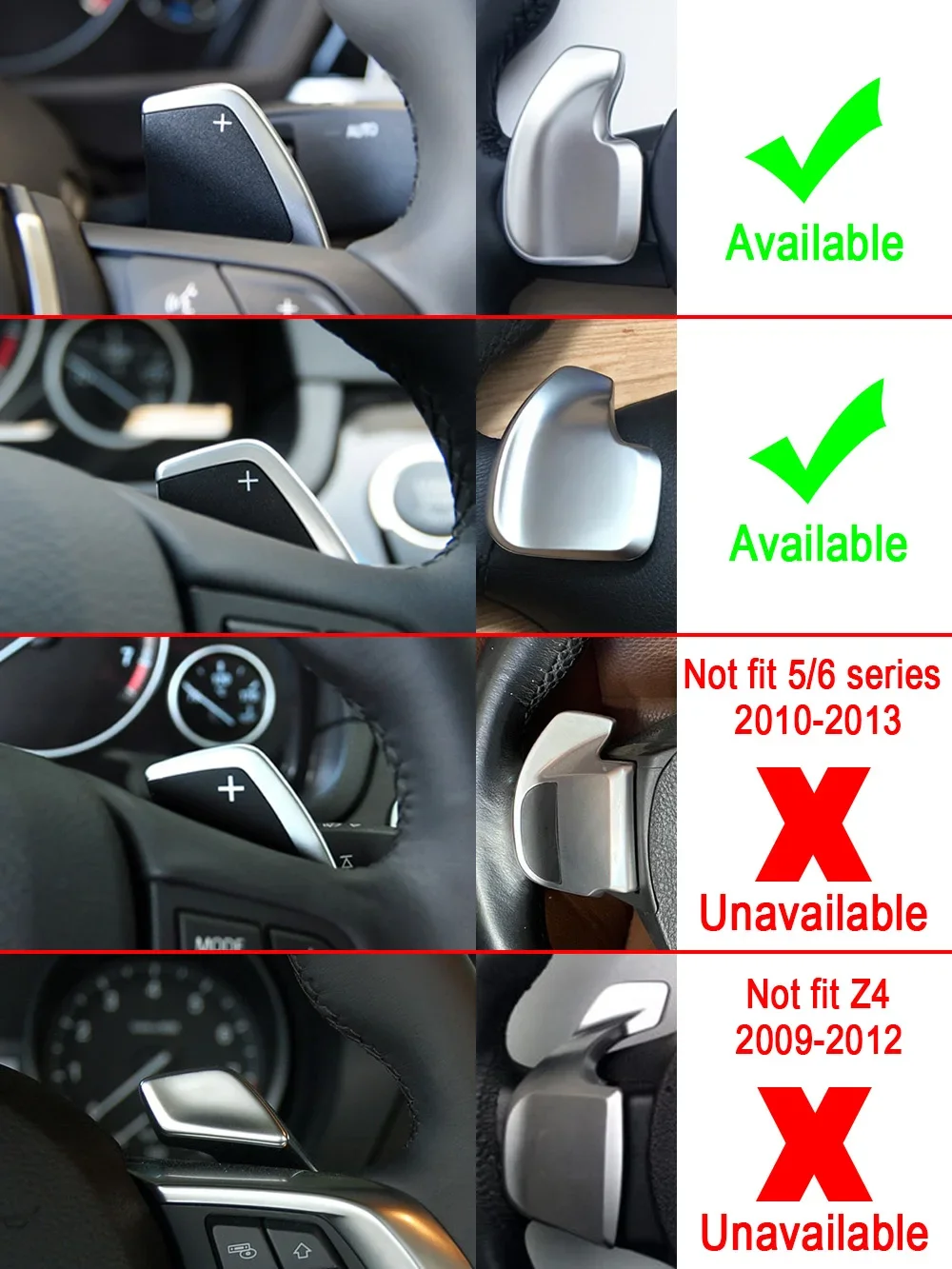 Aluminium Paddle Shifters for BMW Z4 E89 X1 F48 X2 F39 X4 F26 X5 F15 X6 F16 i8 i12 Wheel Extension Steering Sticker Accessories view 2