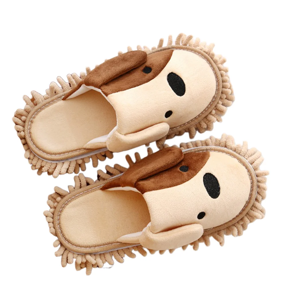 Easy to Clean Slippers Women It Can Move Detachable Bottom Floor Cleaning Mop Ear Color Random Low Noise