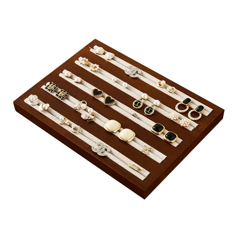 

Mutihome Vintage Girlfriend Gift Jewelry Tray Ring Earring Earring Jewelry Tray Solid Wood Storage Prop Display Jewelry Box