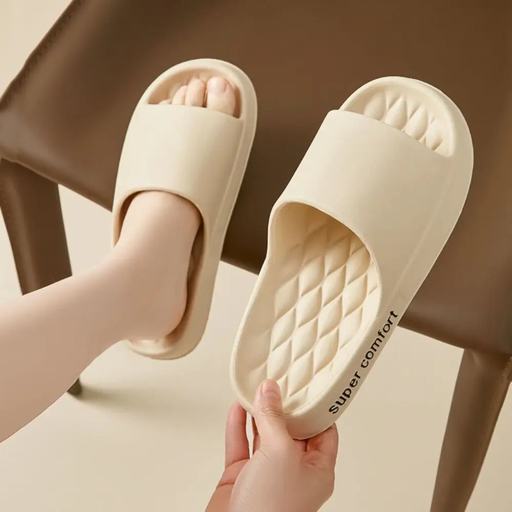 

Solid Color Thick Platform Slippers Non-slip Simple EVA Slippers Men Soft Sole Home Shoes Beach Slippers Women Outdoor Indoor