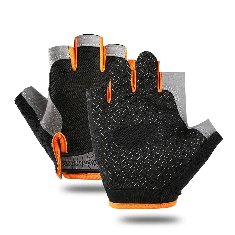 Shock-absorbing Cycling Gloves Anti-slip Cycling Half-finger Gloves for Adult Men Women Outdoor Sports Fitness Gloves