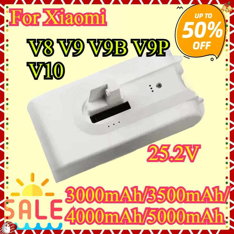 

25.2V 4000mAh For Xiaomi Mijia Vacuum Cleaner V8 V9 V9B V9P V10 XR VVN3 VVN4 Dreame Vacuum Cleaner Lithium Battery