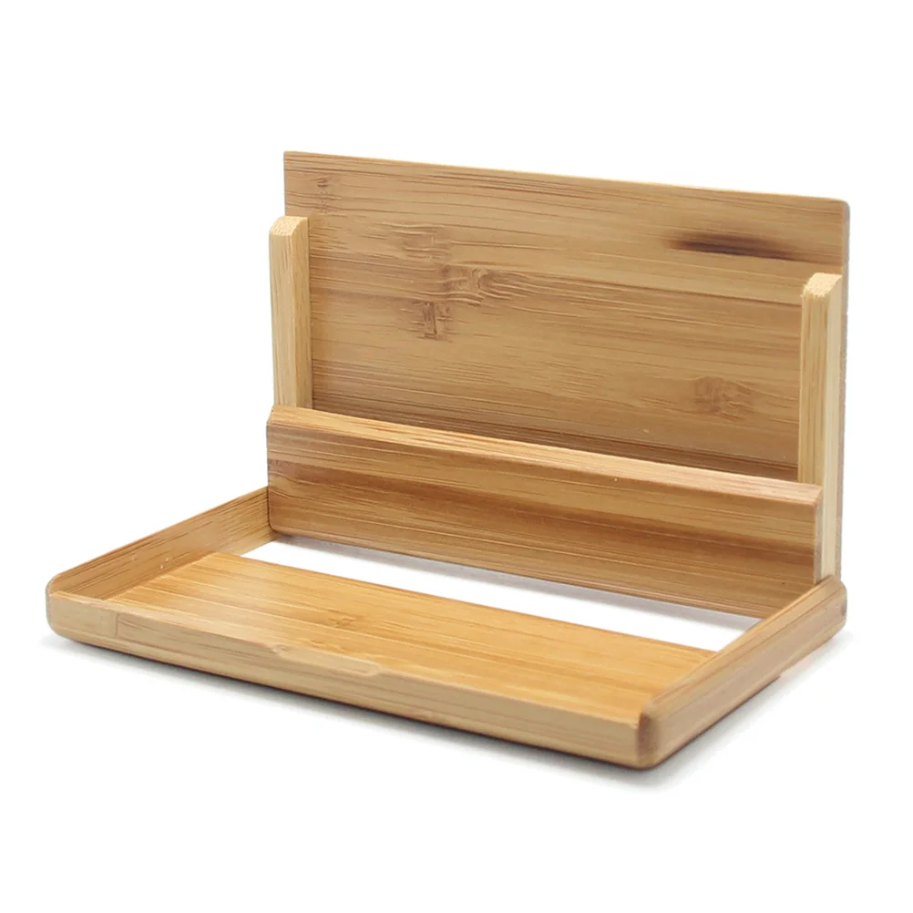 Boîte de rangement pour cartes de visite pour hommes, étui de crédit de base, porte-fichiers, portefeuille de bureau en bois