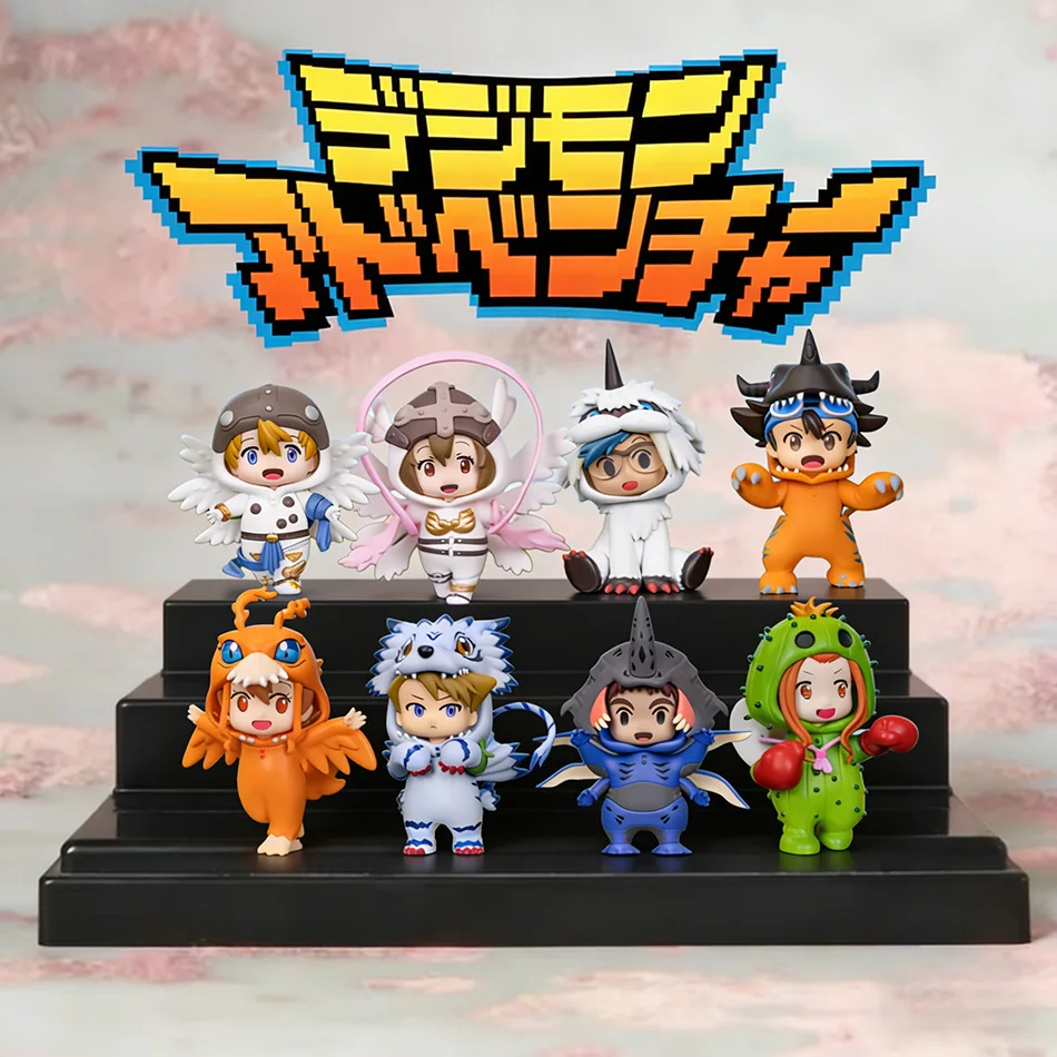 

Набор из 8 фигурок A/B, 10 см, аниме-мерч, Digimon (Цифровые монстры), коллекционные фигурки из ПВХ, Q-версия, украшение для рабочего стола, подарки