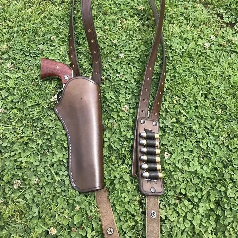 الدب المنزل القرون الوسطى هالوين تأثيري الدعامة بولي Leather الجلود مسدس الحافظة رصاصة حامل ل 6 بوصة مسدس بندقية حقيبة عربة جديد 2025