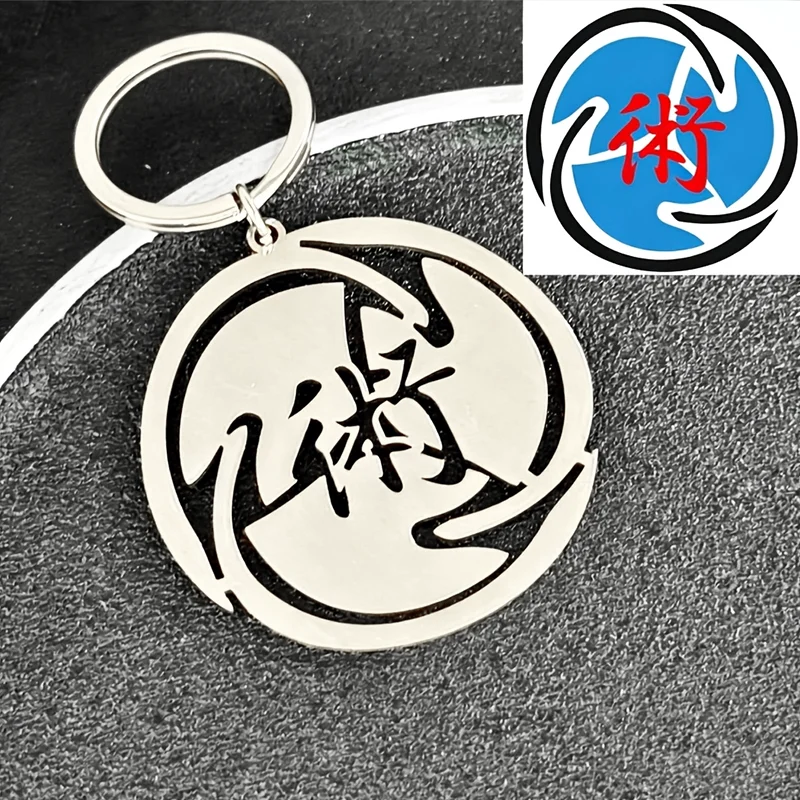 Personalisierter Maßgefertigter Herren-Schlüsselanhänger aus Edelstahl mit Ausgestanztem Logo-Bild-Abzeichen, Hochwertiges und Elegantes Geschenk – Detail 3
