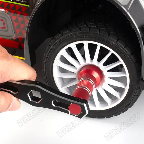 4 st. hexskruvar i aluminium, hexkoppling för hjul, 17 mm, uppgraderingstillbehör, delsats för HSP 1/8 RC-bil, spår, bildelar 10 best sales 17 mm till 24 mm sexkantsadapter - №4