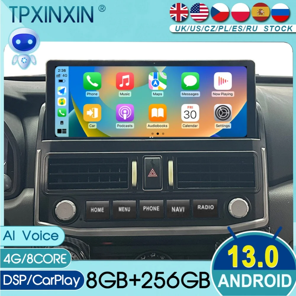 

12.3" For Toyota 4Runner 2010~2022 Android Auto Carplay Car Radio Stereo Automotive Multimedia Player GPS Navigation Head Unit