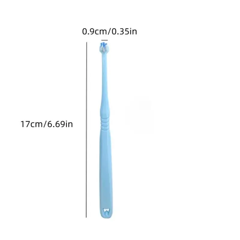 1/2/5 قطعة رأس صغير شعاع واحد لينة تنظيف الأسنان فرشاة الأسنان بين الأسنان لينة الشعر زرع الكبار أداة العناية بالفم #6