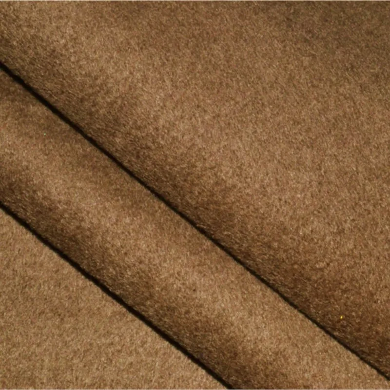 

Autumn and winter fabric Solid rose-beige cashmere smooth fleece coat shawl cape