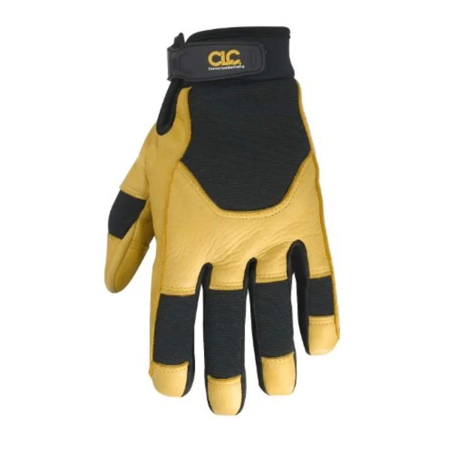 

285M Work Gloves with Top Grain Deerskin and Neoprene Wrist Closure Black