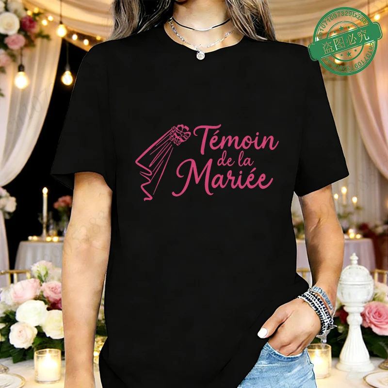 French Single Farewell Bachelorette EVJF Party T-shirts Future Bride Team Short Sleeve Tees Bridal Shower Aesthetic Clothing