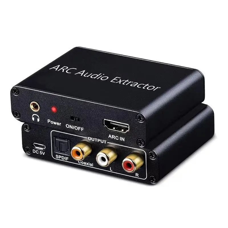 High Fidelity 192KHz ARC Audio Extractor RCA 3.5mm Jack Converter for HDTV Soundbar Gaming PC Speaker System view 6