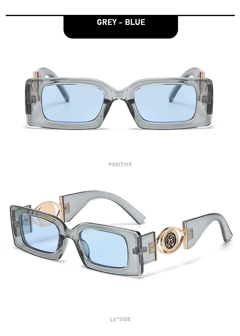 Neue Quadratische Kleine Rahmen Sonnenbrille Für Frauen Straße Fotografie Gläser Fashion Square Moderne Sonnenbrille JH3033 – Detail 11