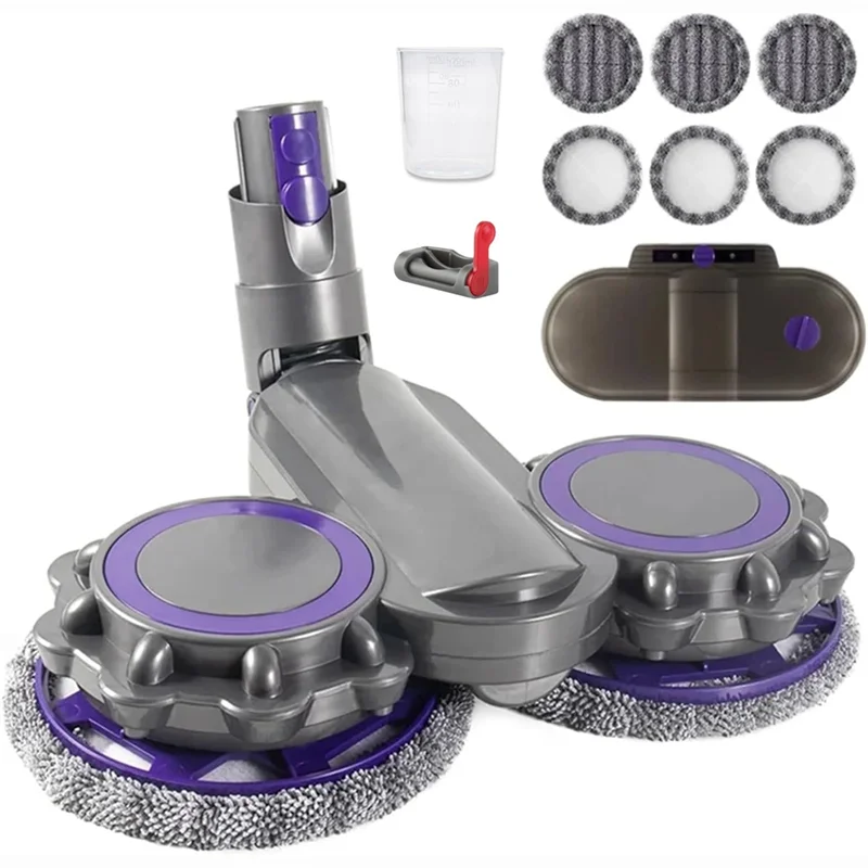 Głowica do mopa elektrycznego AT28 do odkurzaczy Dyson V10 Slim / V12 Detect Slim z zbiornikiem na wodę i blokadą spustu.