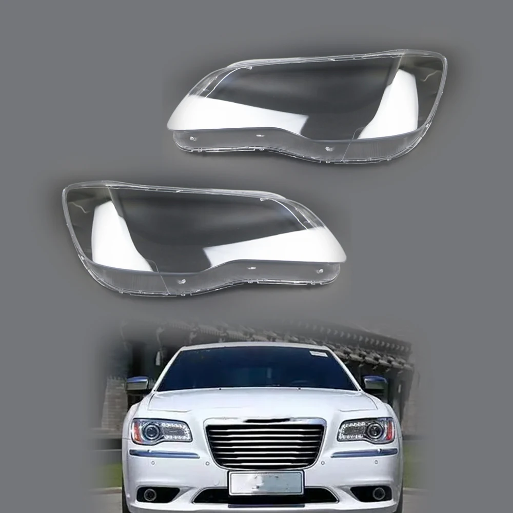 For Chrysler 300C 2012 - 2021 Car Headlight Lens Shell Lamp Shade Transparent Headlamp Cover Replace Lampshade