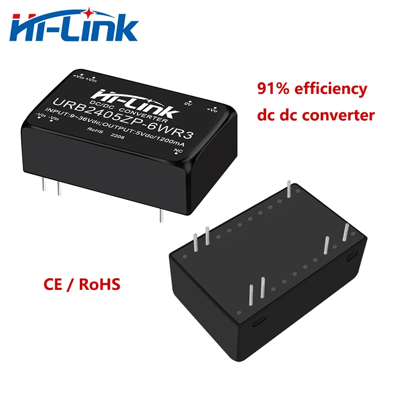 Free Shipping Hi-Link 10pcs/lot New URB2405ZP-6WR3 6W 24V to 5V 1.2A DC DC Isolated Power Supply Intelligent Module In Stock