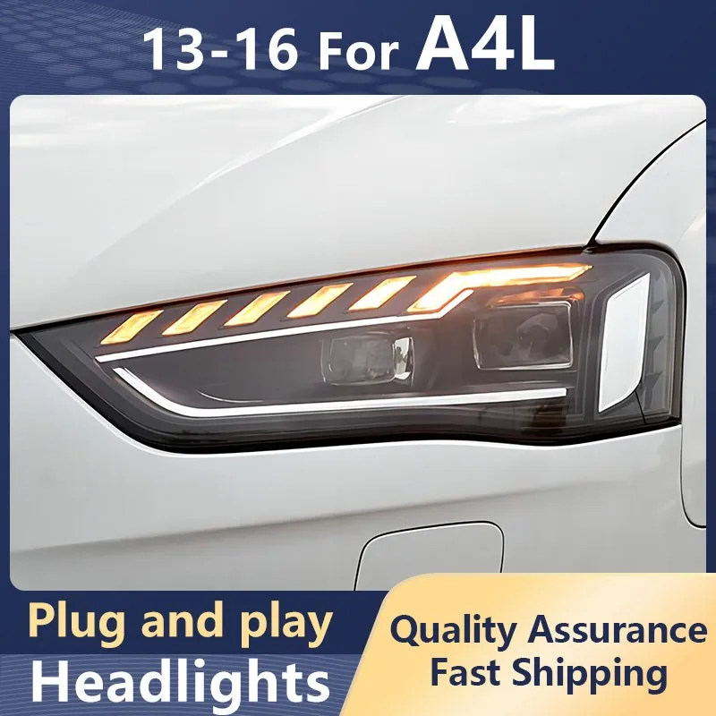 

Car Styling Headlights For AUDI A4 A4L 2013-2016 LED DRL Dynamic Turn Signal Projector Lens Head Lamps Auto Accessories