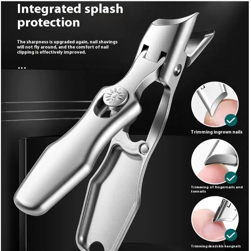 

Anti-Splash Nail Clippers Curved Large Opening Thick Toenail Clippers Diagonal Pliers Nail Scissors Household Manicure Tools