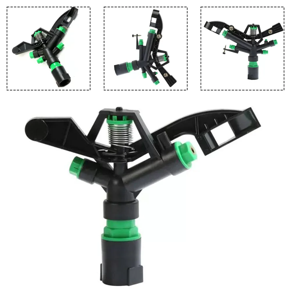 Adjustable Spray Garden Sprinkler 360-degree Distribution Efficient Water Coverage Mechanical Rotation 21*25.5cm