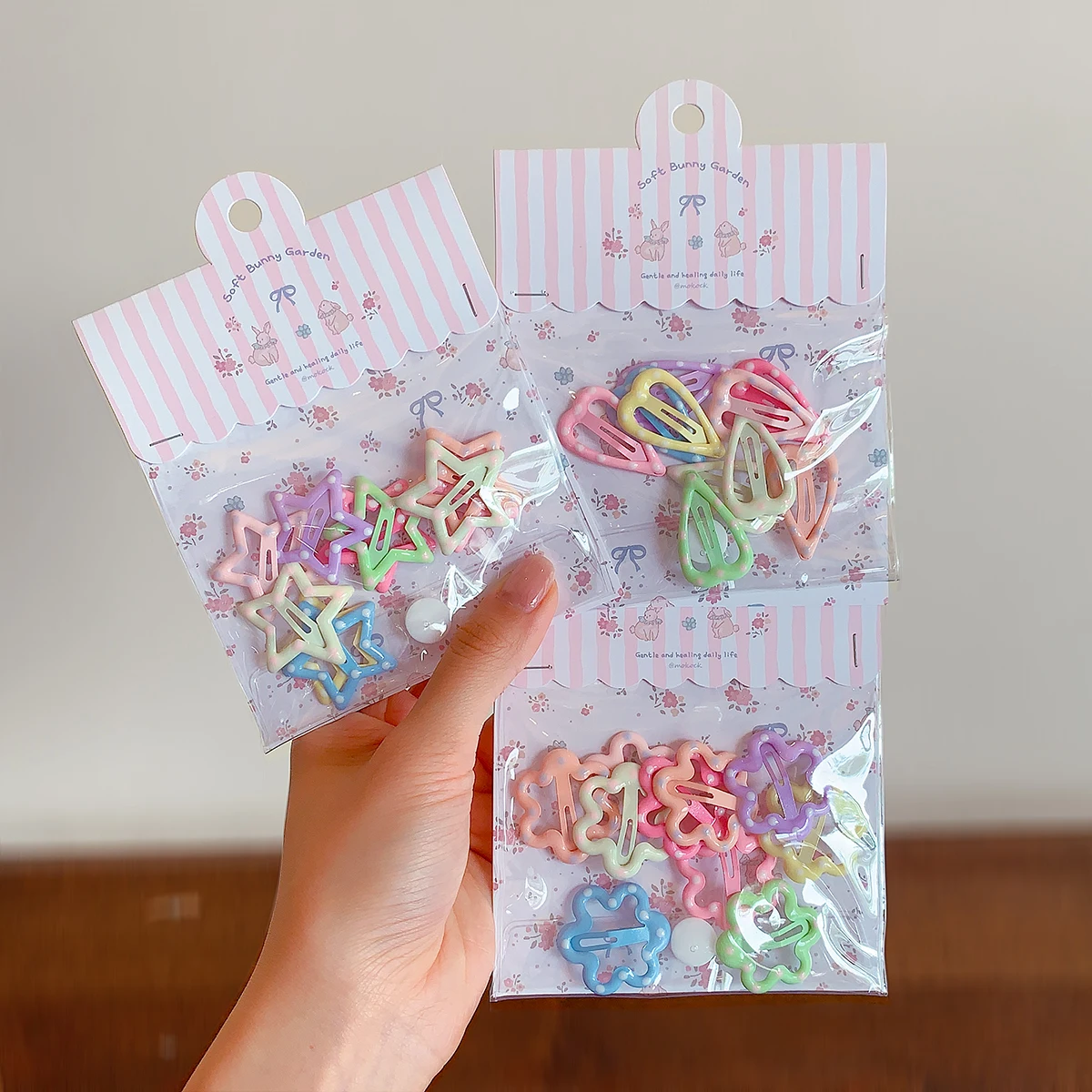 10 Stück/Set Baby Kinder Süße Farben Glänzende Stern-Ornament Haarspangen Frauen Mädchen Niedliche Haarklammern Haarnadeln Kinder Haaraccessoires – Detail 18