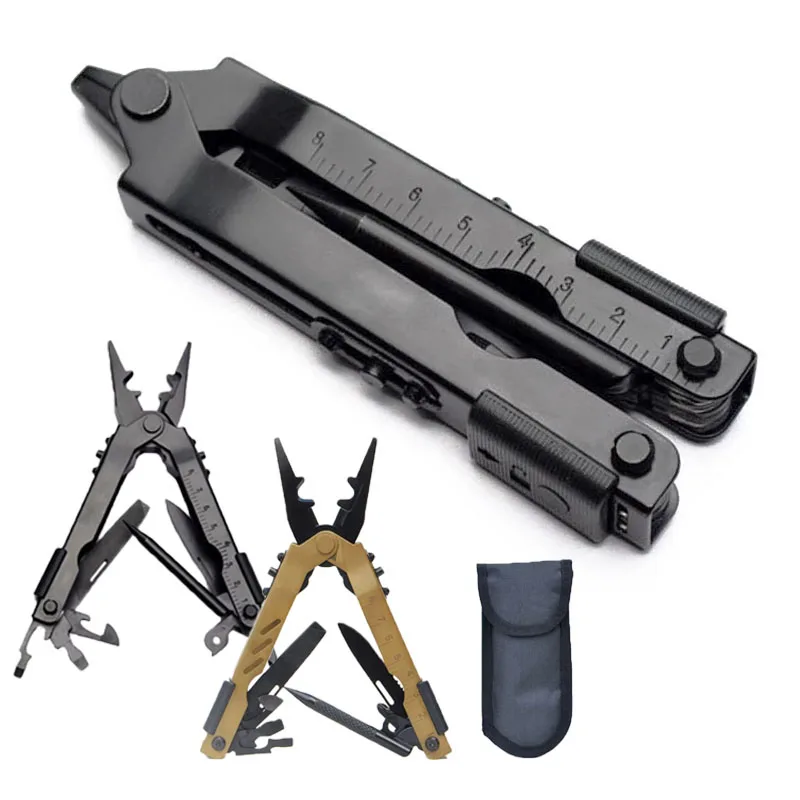 Stainless Steel Multi-tool Pocket Knife Pliers With Lock Function Home Outdoor Emergency Tool Mini Portable Folding Pliers