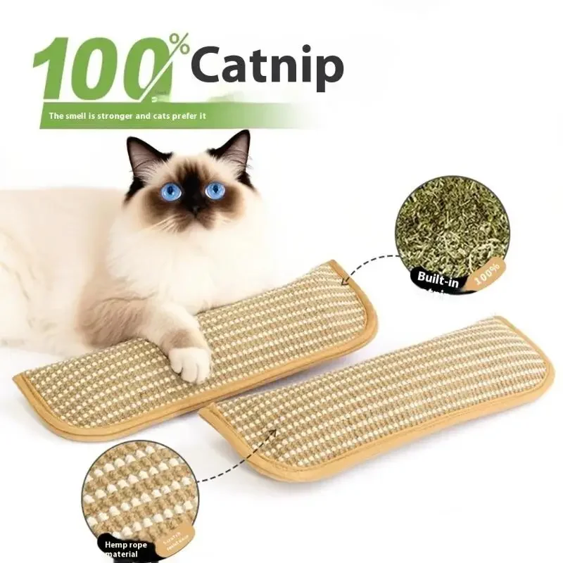 Catnip Pillow for Cats Teeth Grinding Anti-Bite Wear-Resistant Interactive Cat Toy Relieving Paw Grinding Fun Self-Pleasure