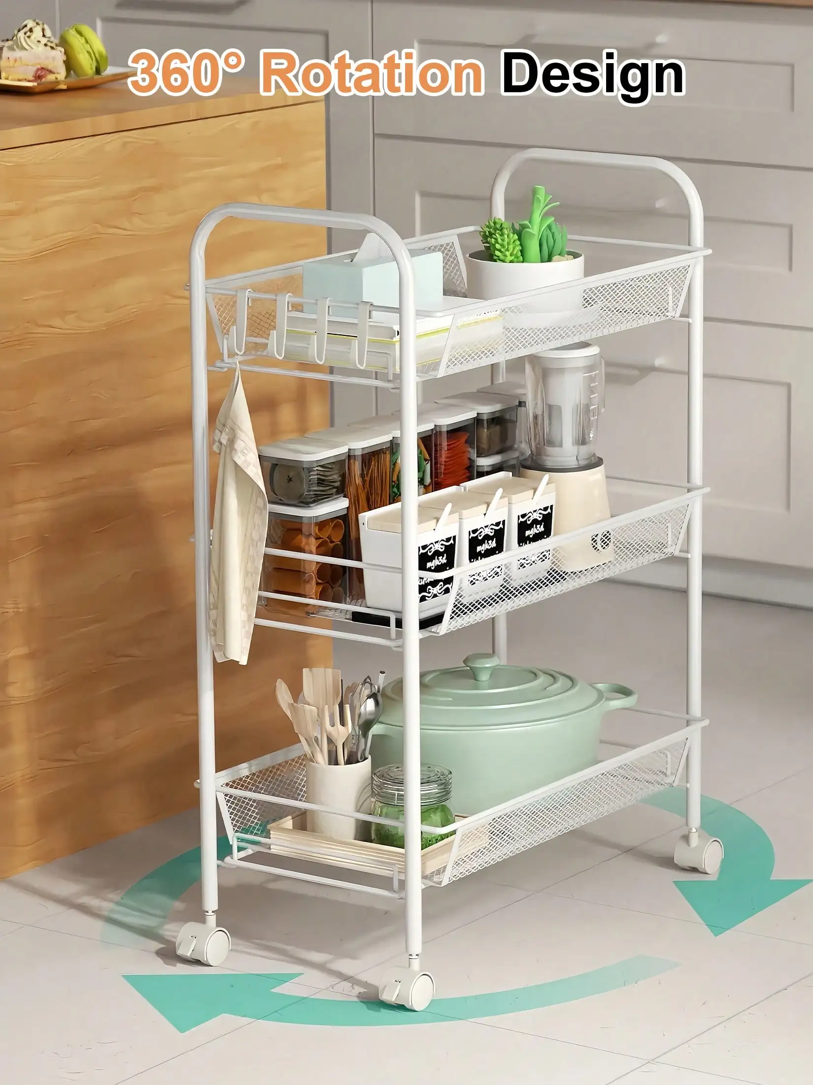 Five-Tier Rolling Storage Cart — product detail 16
