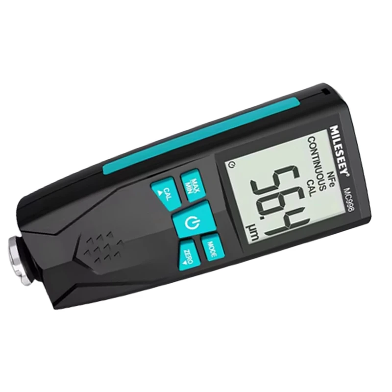 مقياس سمك الطلاء MC998 الجديد من Mileseey UZ، كاشف فيلم طلاء السيارة، المدى 0-1500μm، الدقة ±(3%+2μm)، لصفقة السيارة