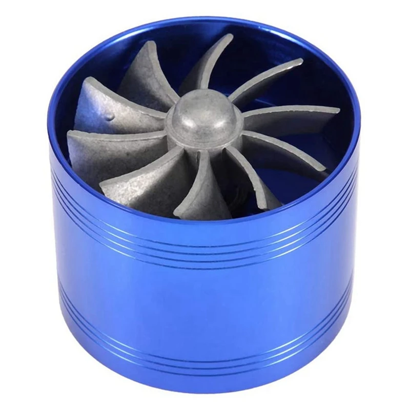 Air Intake Turbo, Car Air Intake Turbonator Single Fan Turbine Supercharger Gas Fuel Saver Turbo