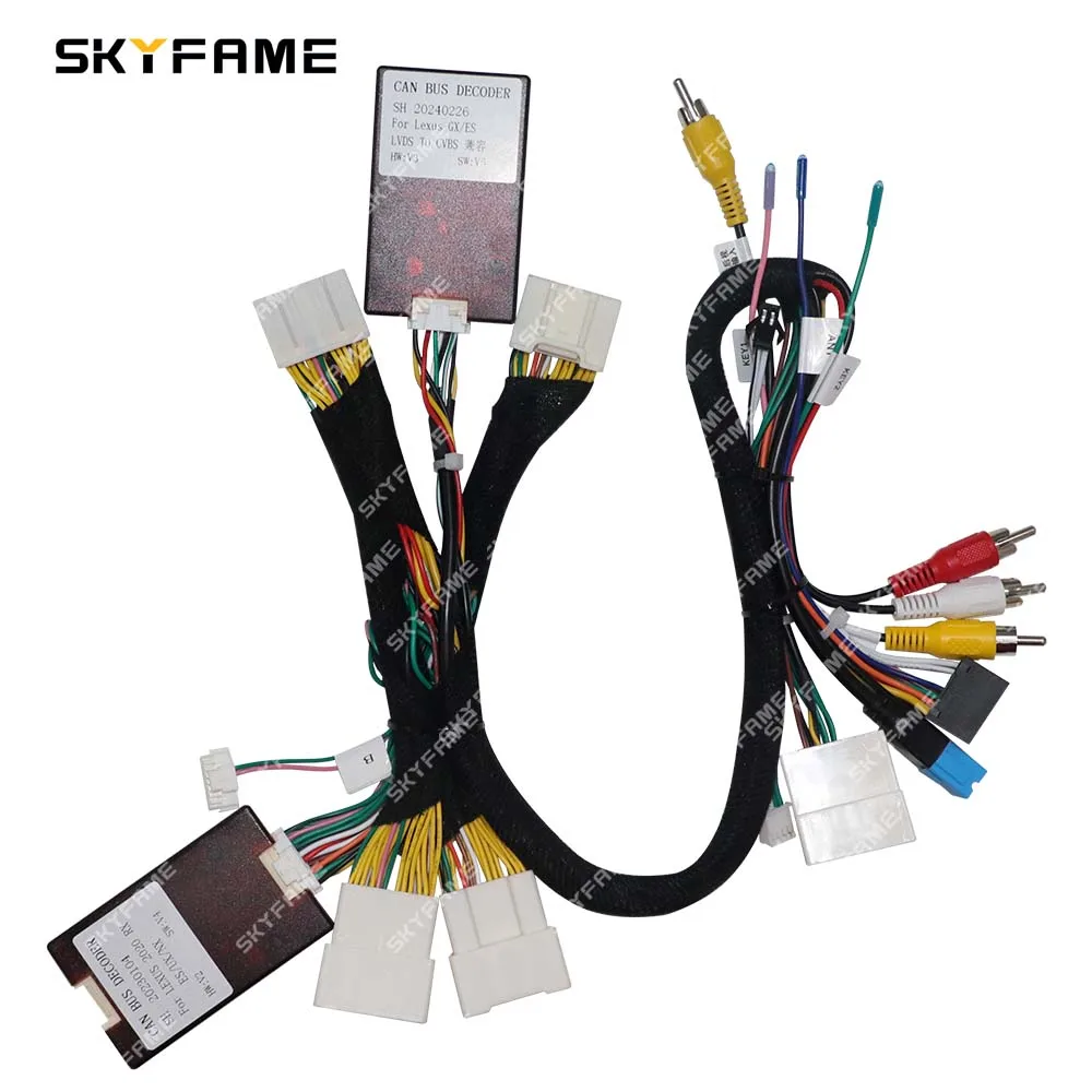محول تسخير الأسلاك SKYFAME-Car ، صندوق Canbus ، فك شفرة راديو Android ، كابل الطاقة لـ Lexus ES NX RX Toyota Alphard 35 ، 16Pin