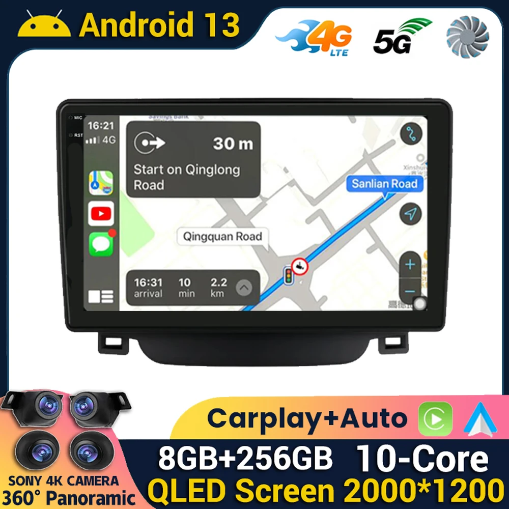 

9'' Android 13 Wireless CarPlay Android Auto Radio for Hyundai I30 I 30 Elantra GT 2011 2012 2013 -2015 Car Multimedia Autoradio