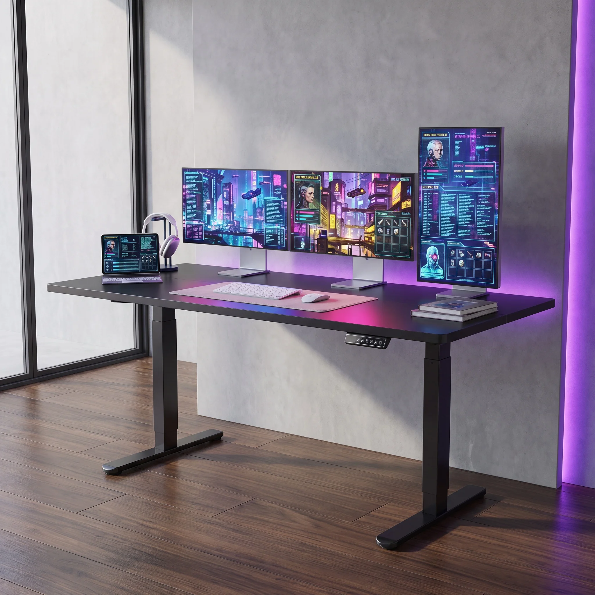 Desk Setup Kit - Electric Standing Desk Adjustable Height, 4