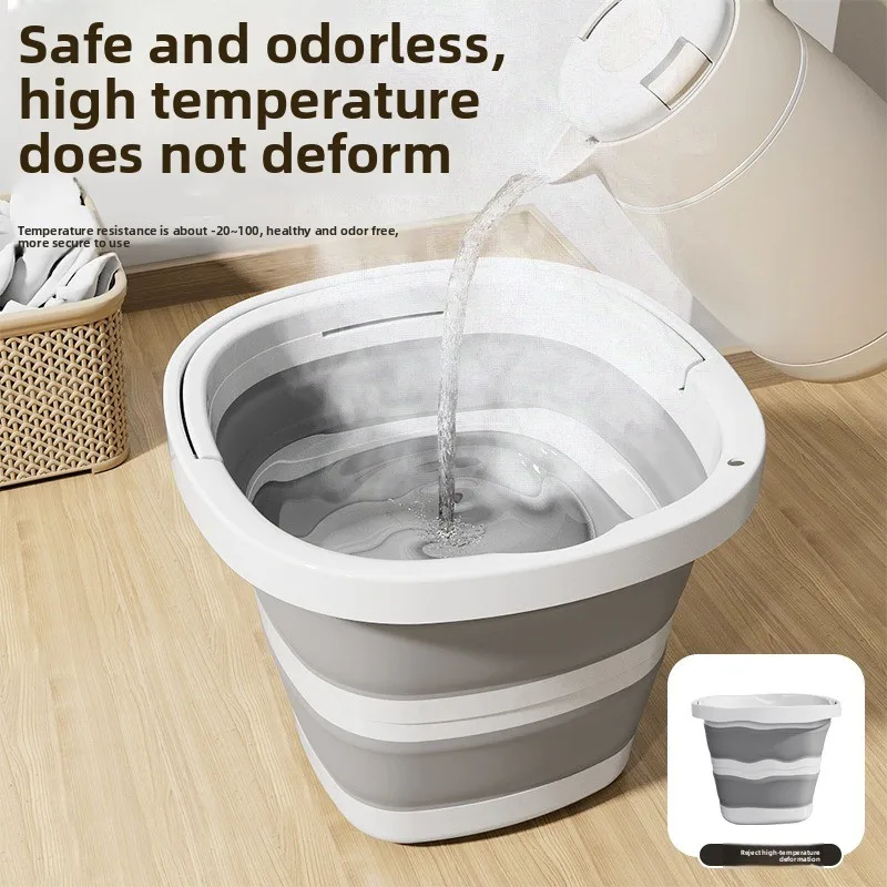 Folding bucket Household plastic Dormitory folding  Portable size number Travel outdoor fishing Portable