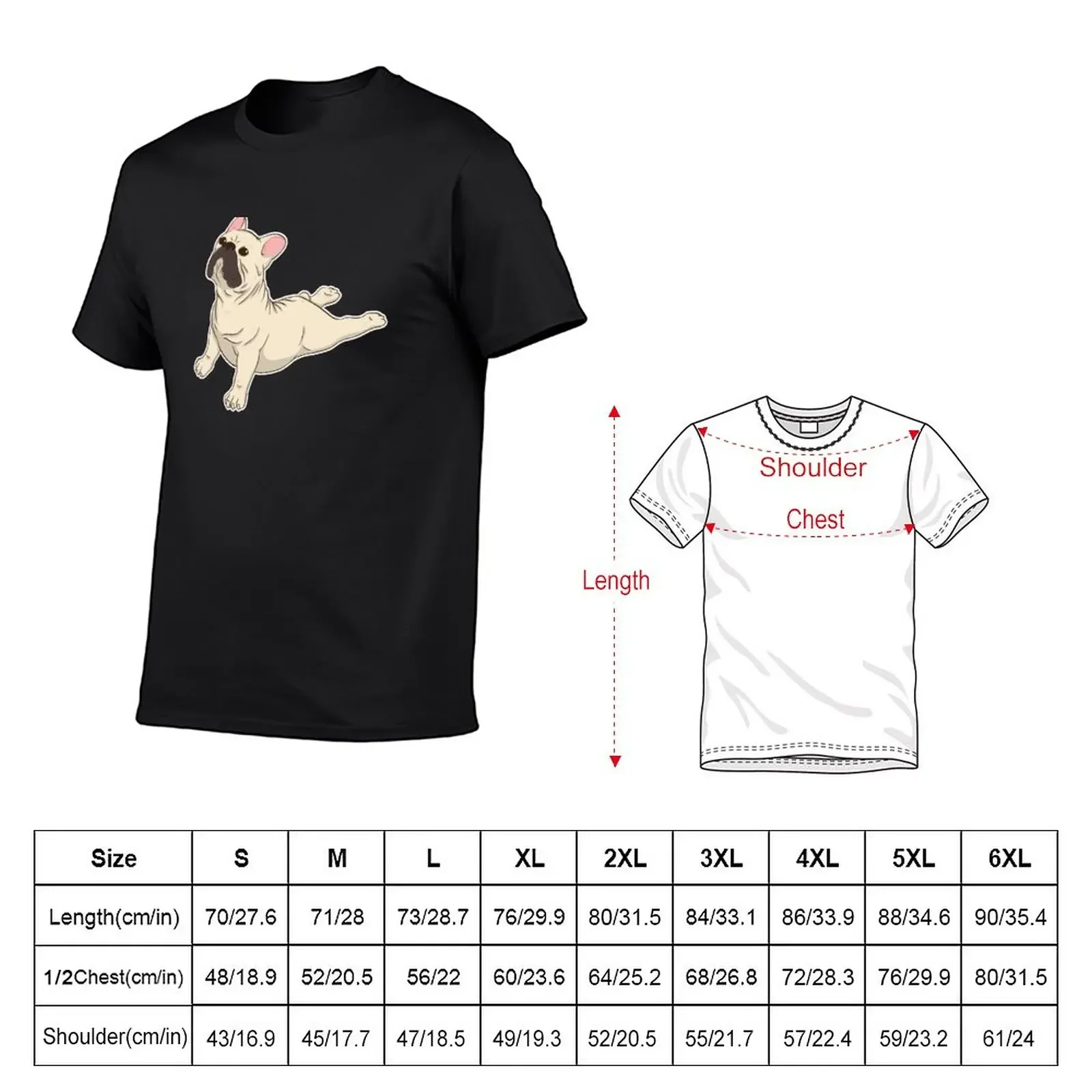 French Bulldog Yoga T-Shirt customs design your own quick-drying for a boy mens clothing