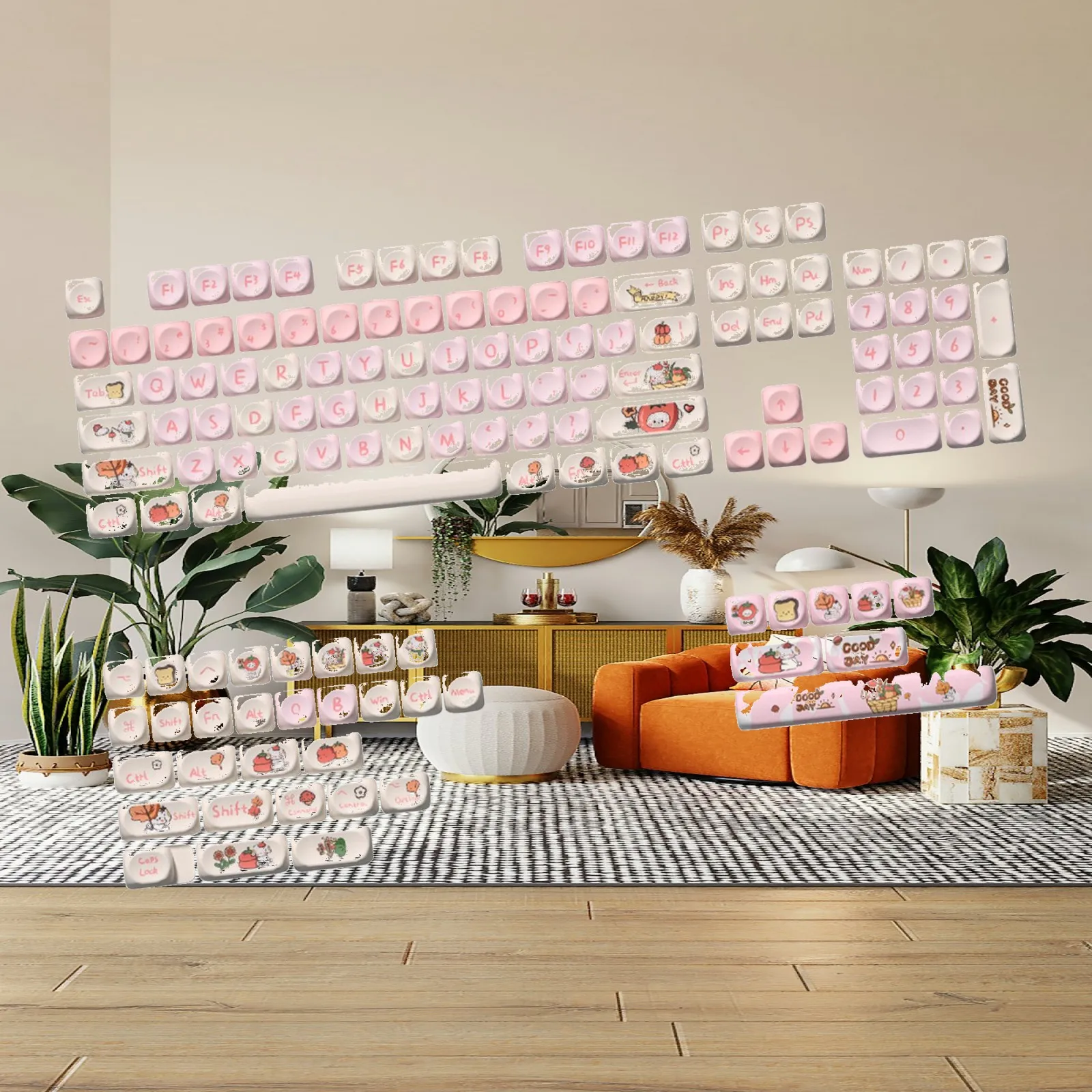 Mechanical Keyboard Keycaps Accessories Easy Installation English Keycap Set
