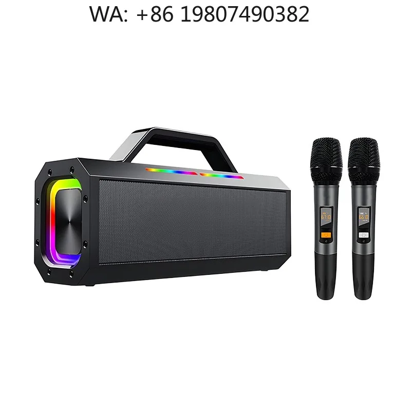 

8 Inch Super Bass Wireless Bluetooth Speaker Waterproof KTV Stereo Audio With Dual Microphone