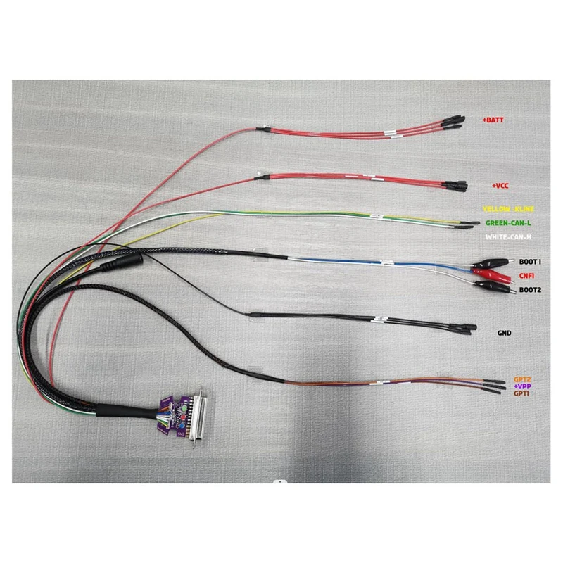 3 LED LIGHTS Boot Bench Cable DB25 ECU Bench Pinout Cable For SM2 PRO J2534 VCI Read And Write ECU BATT VCC KLINE CAN-L