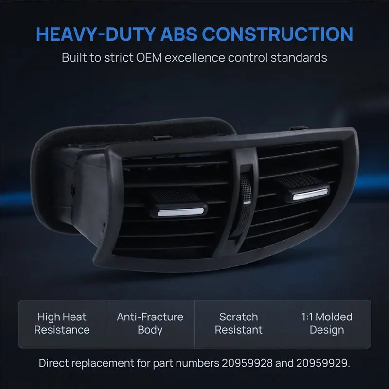 ac29-A/C Outlet Vent Panel Grille 20959928 20959929 Rear Air Conditioning Vents For Buick Regal 09- 16 Chevy Malibu 12- 18