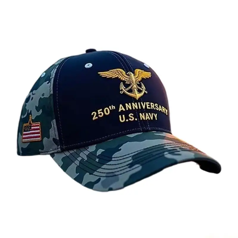 31BF Adjustable Patriotic 250th Anniversary Baseball Hat Breathable Fabric  Embroidered Marine For Outdoor Event Daily Wear