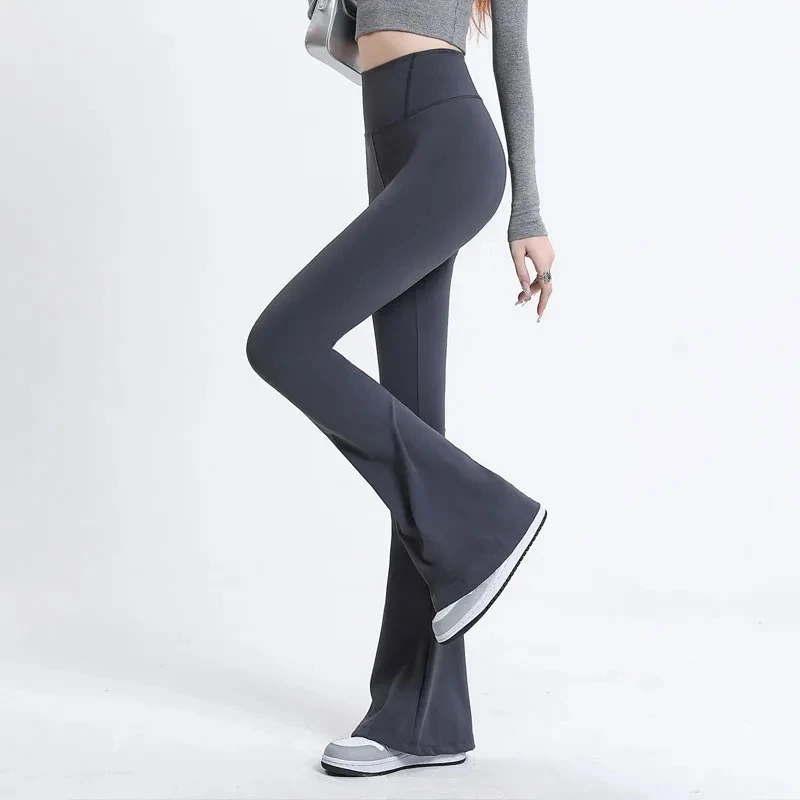 Leggings Boot Cut Yoga Summer Woman  Pants Wide Leg Thin Tunic High Waist Floor-Length Casual Trousers Aesthetic Korean Style