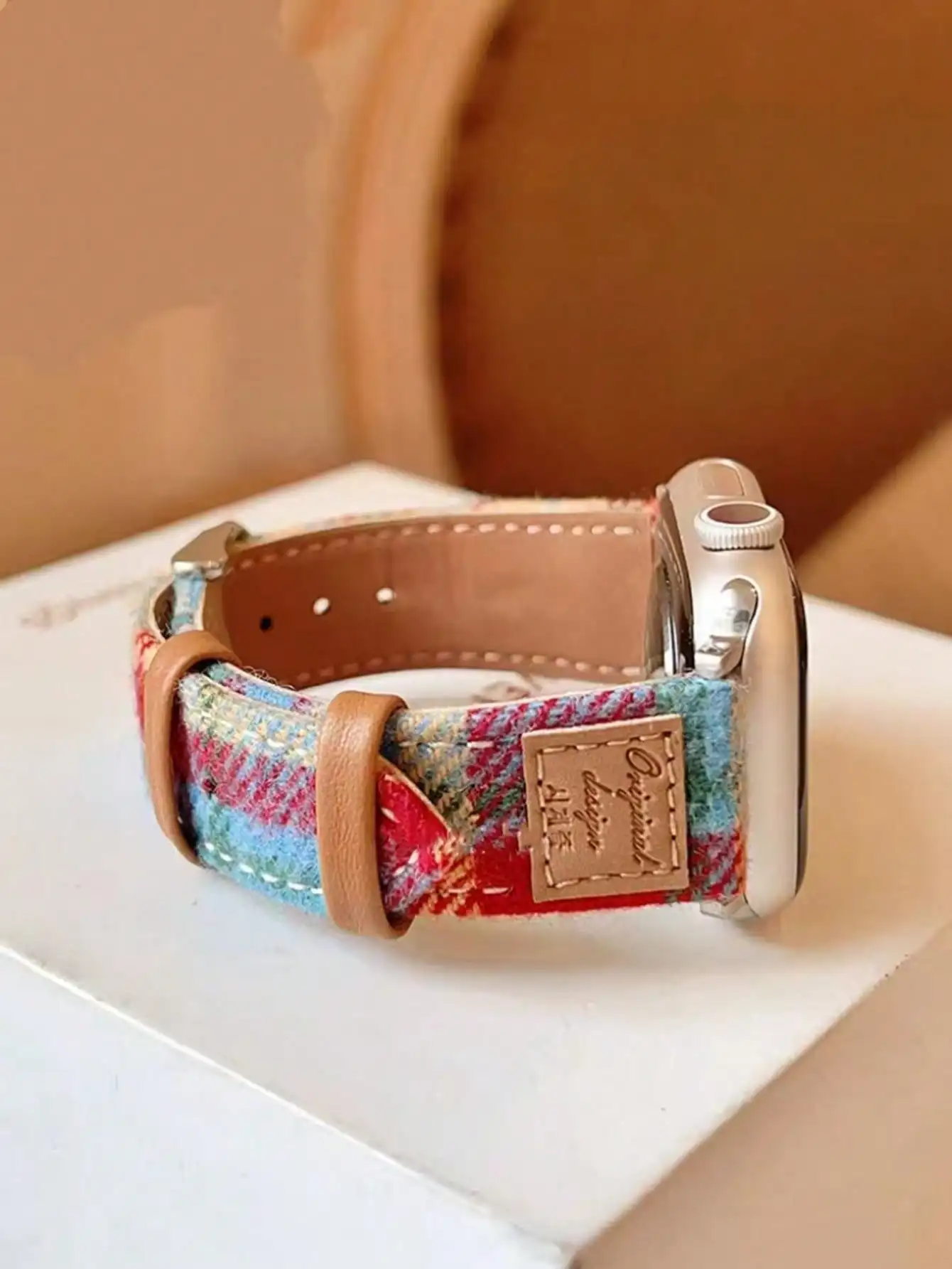 

1pc Colorful Leather Strap Compatible With Apple Watch 38mm 40mm 41mm 42mm 44mm 45mm 46mm 49mm, Suitable For Apple Watch Ultra 10/9/8/7/6/5/4/3/2/1 SE Series