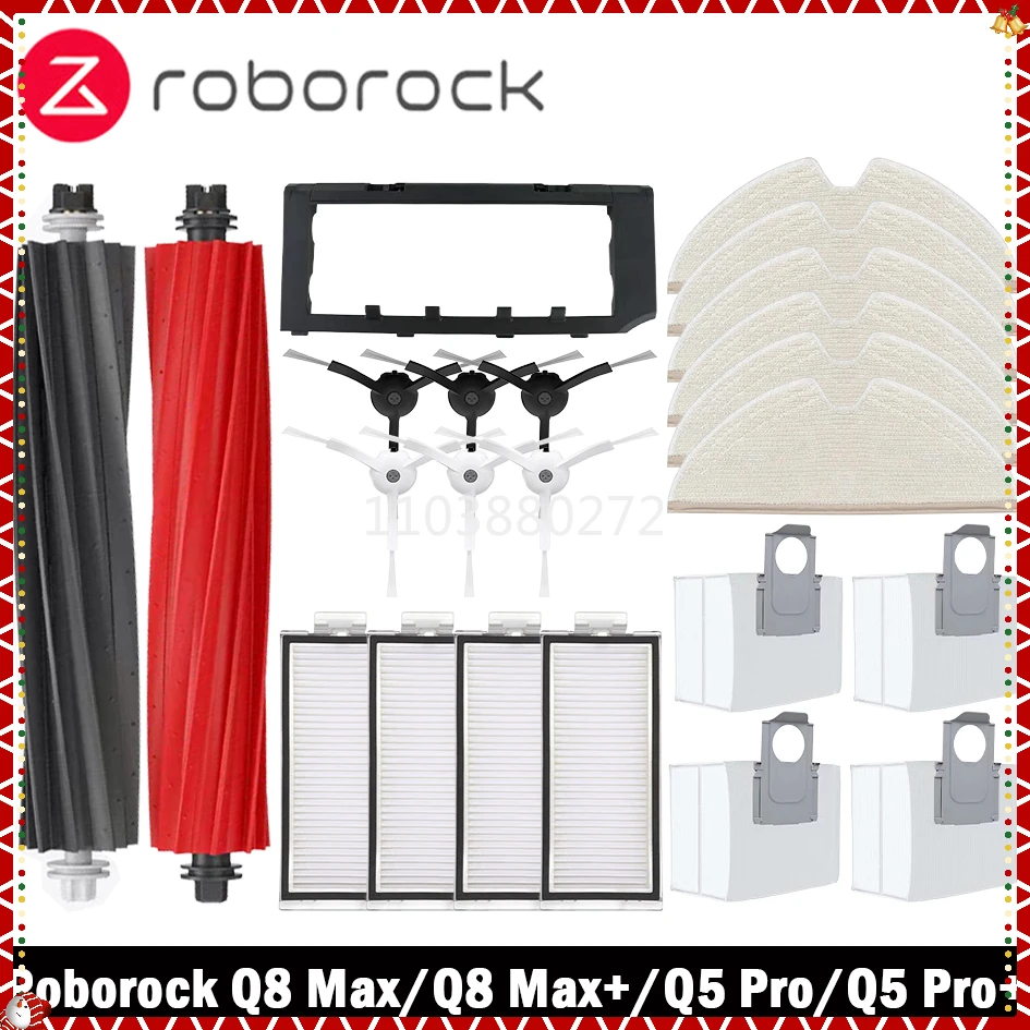 

Roborock Q8 Max Q8 Max Plus Q8 Max+ Q5 Pro Q5 Pro Plus Replacement Parts Accessories Main Side Brush Hepa Filter Mop Dust Bag