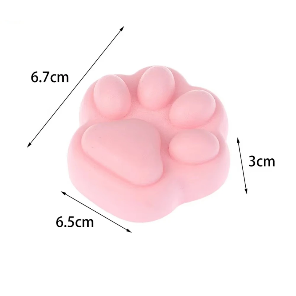 Jouet spongieux de décompression de patte de chat rose pour enfants, rebond lent, pied de chat, support doux, pincement des doigts, jouets de libération, mignon, petit