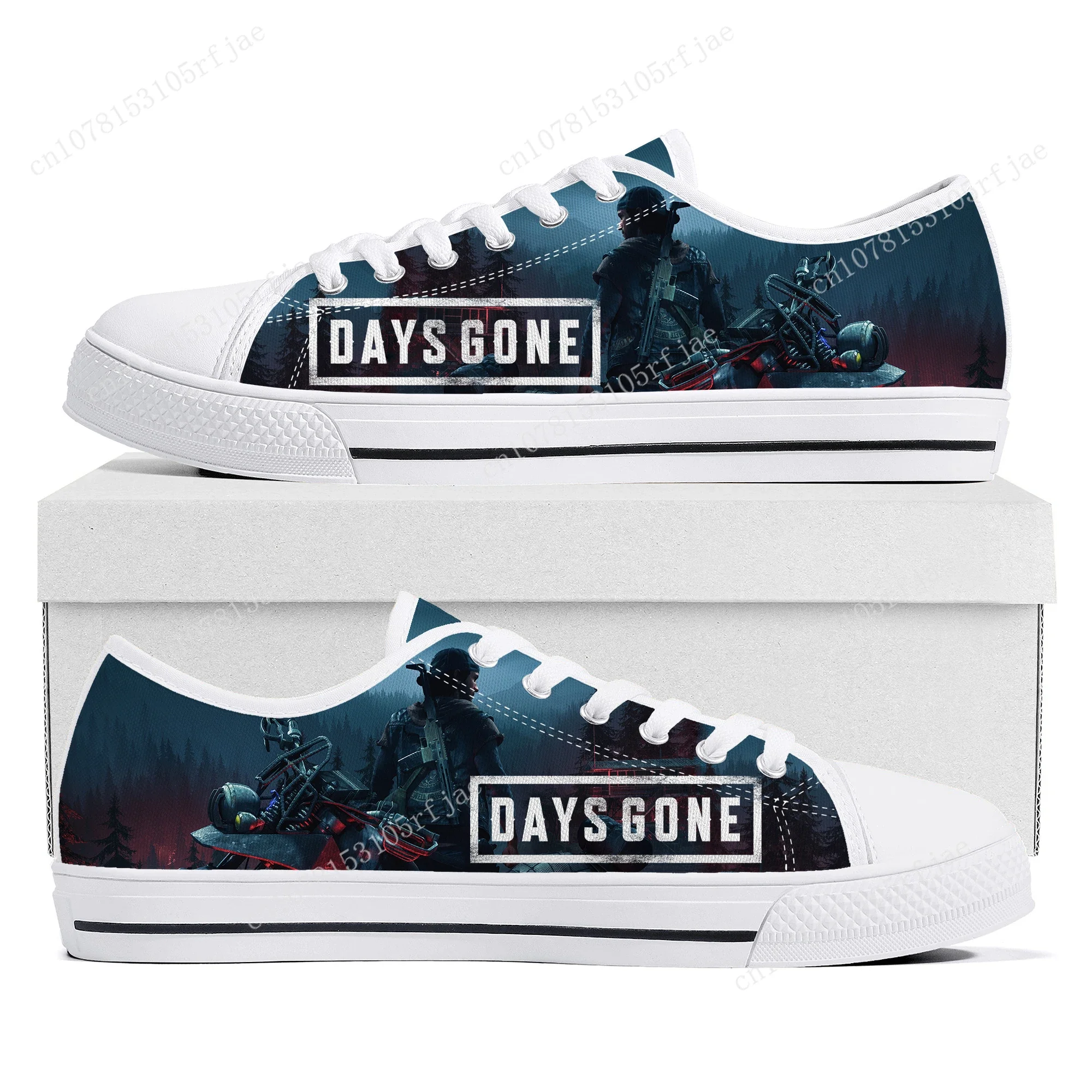 

Days Gone Low Top Sneakers Hot Cartoon Game Womens Mens Teenager High Quality Fashion Canvas Sneaker Couple Custom Built Shoes