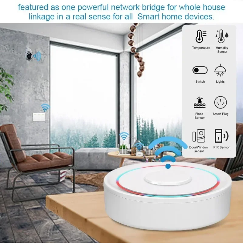 Tuya ZigBee 3.0 Wired/Wireless Gateway Hub Smart Home WiFi Bridege Voice Control Competible With Alexa Google Assistant