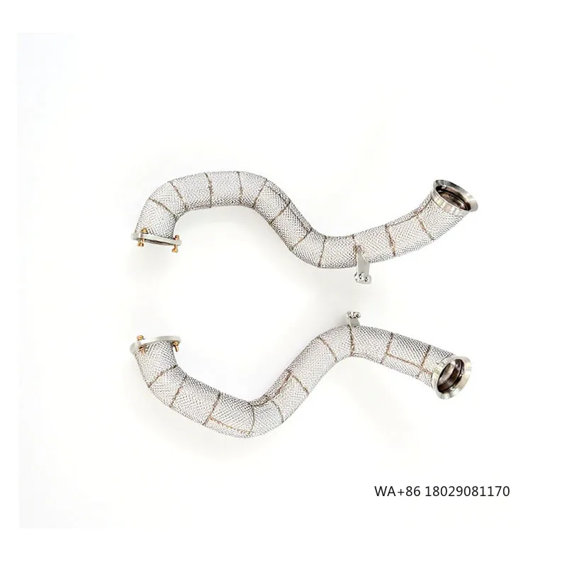 

Тюнинговая выхлопная система с теплозащитным экраном и даунпайпом для 718 GT4 RS 4.0L 2022-2025, труба свободного потока без катализатора, автозапчасти