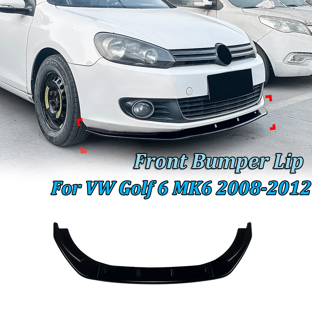 

Передний бампер, спойлер для VW Golf 6 MK6 2008-2012, спойлер для подбородка, передняя лопата, диффузор, комплект кузова